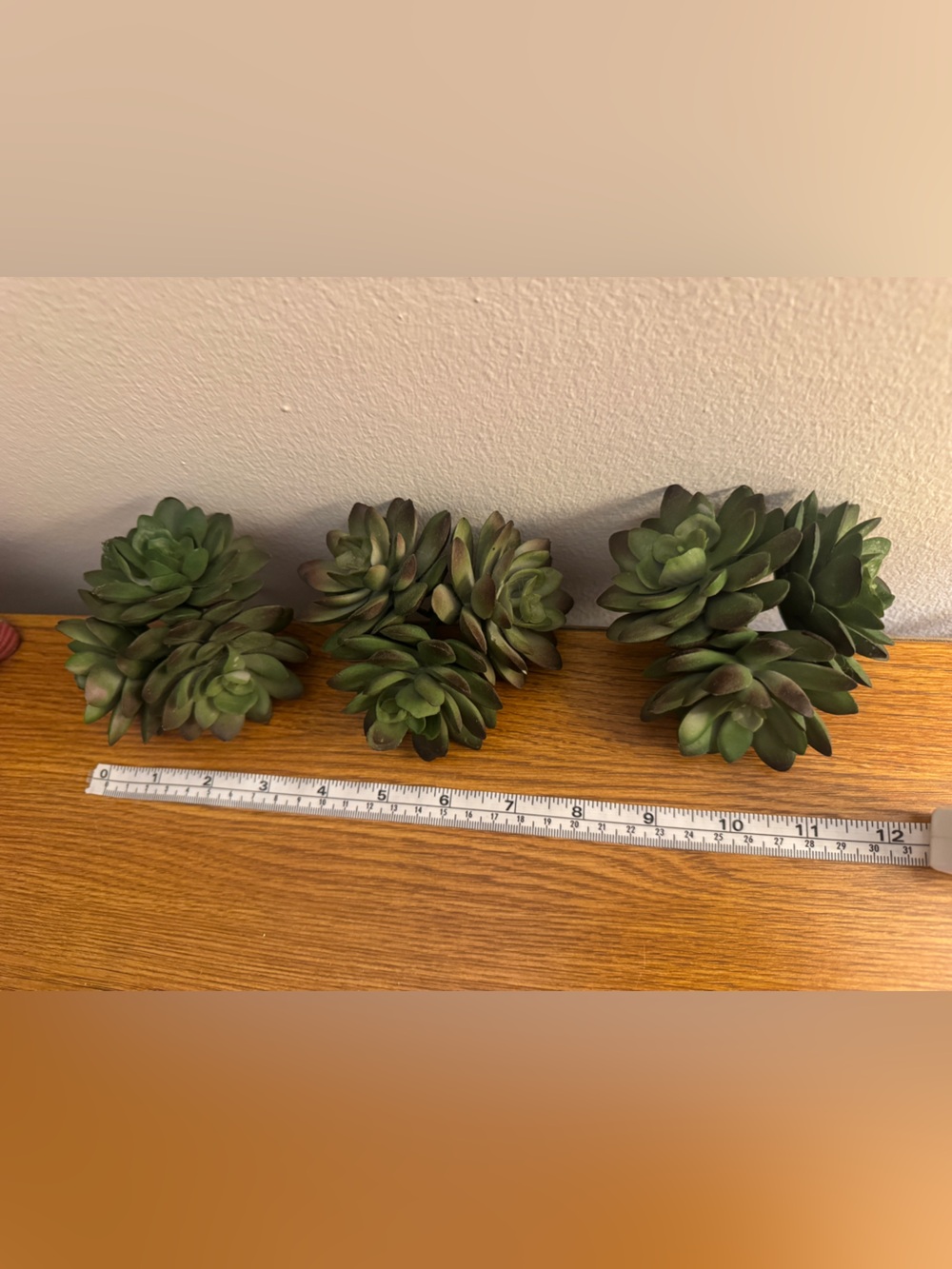 Artificial Succulent Wall Decor - Green Faux Succulent Trio